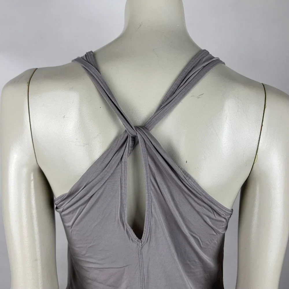 Lululemon Twist Back Tank Top Women6? EUC Lightweight Stretch Crew Neck Gym Yoga